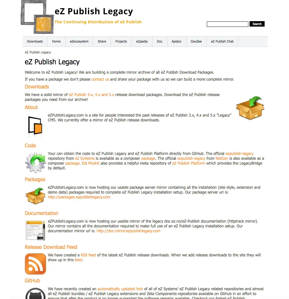 eZ Publish Legacy Screenshot eZ Publish Legacy Screenshot